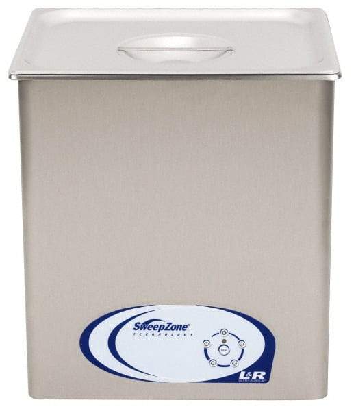 L&R Ultrasonic - Bench Top Solvent-Based Ultrasonic Cleaner - 3.59 Gal Max Operating Capacity, Stainless Steel Tank, 361.95mm High x 323.85mm Long x 266.7mm Wide, 117 Input Volts - Apex Tool & Supply