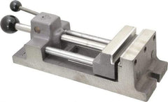 Heinrich - 4-11/16" Jaw Opening Capacity x 1-5/16" Throat Depth, Horizontal Drill Press Vise - 4" Wide Jaw, Stationary Base, Standard Speed - Apex Tool & Supply