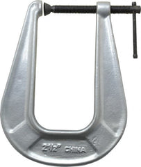 Gibraltar - Light-Duty 2-1/2" Max Opening, 6-1/4" Throat Depth, Cast Iron Standard C-Clamp - Apex Tool & Supply