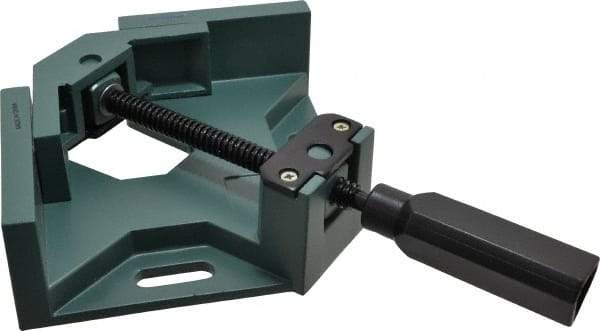 Gibraltar - Fixed Angle, 2 Axes, 5-1/2" Long, 2-1/2" Jaw Height, 2-1/2" Max Capacity, Angle & Corner Clamp - 90° Clamping Angle, 1-1/8" Throat Depth - Apex Tool & Supply