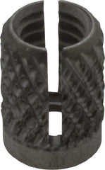 E-Z LOK - #8-32 UNC Stainless Steel Flanged Press Fit Threaded Insert for Plastic - 5/16" OAL, 0.23" Insert Diam, 7/32" Hole Diam, 7/32" Drill - Apex Tool & Supply