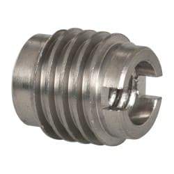 E-Z LOK - 1/4-20, Bright Finish, Stainless Steel Knife Insert - 3/8" Drill, 3/8" Hole Diam, 1/2" Long, 1/2" Min Grip, Grade 18-8 - Apex Tool & Supply