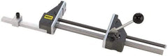 Heinrich - 12-3/4" Jaw Opening Capacity x 3" Throat Depth, Horizontal Drill Press Vise - 5-21/32" Wide Jaw, Stationary Base, Standard Speed, 27-3/8" OAL x 1-3/4" Overall Height - Apex Tool & Supply
