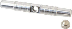 Schaefer Brush - 3-3/4" Long, 1/4-28 Female, Galvanized Steel T-Bar Brush Handle - 1/2" Diam, For Use with Steel Rods - Apex Tool & Supply