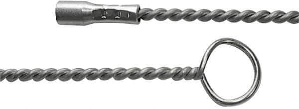 Schaefer Brush - 48" Long, 1/4" NPSM Female, Galvanized Steel Brush Handle Extension - 0.32" Diam, For Use with Tube Brushes & Scrapers - Apex Tool & Supply