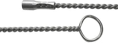 Schaefer Brush - 48" Long, 1/4" NPSM Female, Galvanized Steel Brush Handle Extension - 0.32" Diam, For Use with Tube Brushes & Scrapers - Apex Tool & Supply