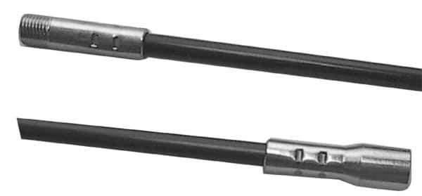 Schaefer Brush - 72" Long, 1/4" NPSM Female, Fiberglass Brush Handle Extension - 0.35" Diam, 1/4" NPSM Male, For Use with Tube Brushes & Scrapers - Apex Tool & Supply