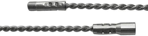 Schaefer Brush - 48" Long, 1/4" NPSM Female, Galvanized Steel Brush Handle Extension - 0.32" Diam, 1/4" NPSM Male, For Use with Tube Brushes & Scrapers - Apex Tool & Supply