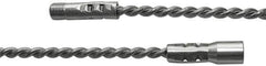 Schaefer Brush - 72" Long, 1/4" NPSM Female, Galvanized Steel Brush Handle Extension - 0.32" Diam, 1/4" NPSM Male, For Use with Tube Brushes & Scrapers - Apex Tool & Supply