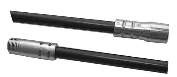 Schaefer Brush - 72" Long, 3/8" NPSM Female, Fiberglass Brush Handle Extension - 0.44" Diam, 3/8" NPSM Male, For Use with Tube Brushes & Scrapers - Apex Tool & Supply