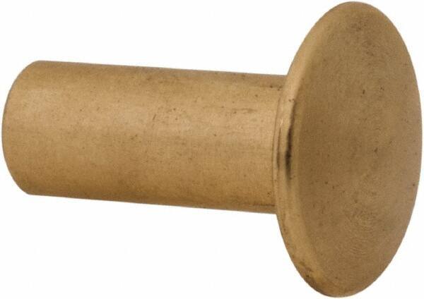 Made in USA - #8-32 Thread Barrel, Brass Sex Bolt & Binding Post - Uncoated, 1/2" Long Barrel - Apex Tool & Supply