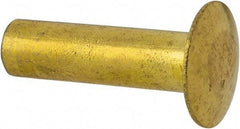 Made in USA - #8-32 Thread Barrel, Brass Sex Bolt & Binding Post - Uncoated, 3/4" Long Barrel - Apex Tool & Supply