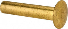 Made in USA - #8-32 Thread Barrel, Brass Sex Bolt & Binding Post - Uncoated, 1" Long Barrel - Apex Tool & Supply