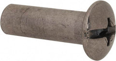 Made in USA - 1/4-20 Thread Barrel, Slotted/Phillips Drive, Stainless Steel Sex Bolt & Binding Post - 1" Long Barrel, Grade 18-8 - Apex Tool & Supply