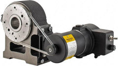 Harig - 5C Compatible, 24 Increment, Horizontal Spin Collet Indexer - 4-1/8" High Center, 1" Max Collet Capacity, 5" Wide x 6" Deep Base, 6-3/8" Overall Height, Motorized Operation - Apex Tool & Supply