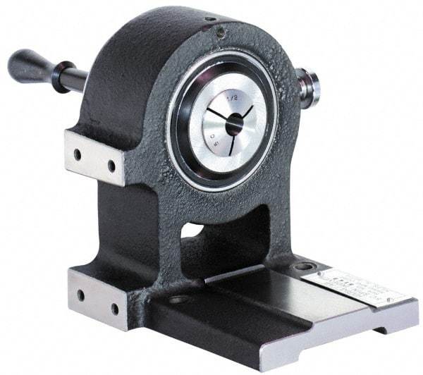 Harig - 5C Compatible, 24 Increment, Horizontal Spin Collet Indexer - 4-1/8" High Center, 1" Max Collet Capacity, 6-3/8" Overall Height, Manual Operation - Apex Tool & Supply