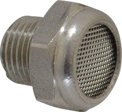 Legris - 1/8 Male NPT, 14mm Hex, Exhaust Muffler - 175 Max psi, 108 Decibel Rating, Stainless Steel - Apex Tool & Supply