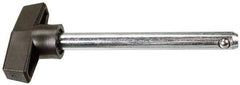 Value Collection - 1/4" Diam, 3-1/4" Usable Length, T Handle, Quick Release Pin - 3-1/4" OAL, Grade C1010/C1022 Steel, Zinc-Plated Finish - Apex Tool & Supply