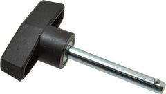 Value Collection - 1/4" Diam, 2" Usable Length, T Handle, Quick Release Pin - 2-3/4" OAL, Grade C1010/C1022 Steel, Zinc-Plated Finish - Apex Tool & Supply