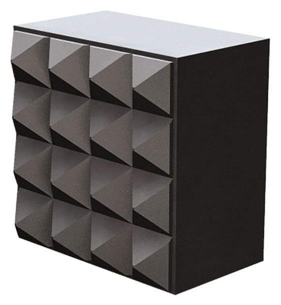 Fairlane - 1/2" Square, 10-32 Thread, 1/2" High, Fine Tooth Grade, Diamond Serration, Solid Carbide, Square Positioning Gripper - 0.03 x 45A° Chamfer - Apex Tool & Supply