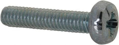 Value Collection - M2.5x0.45, 12mm Length Under Head Phillips Drive Machine Screw - Pan Head, Grade 4.8 Steel, Zinc-Plated Finish, Without Washer - Apex Tool & Supply