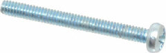 Value Collection - M2x0.40, 20mm Length Under Head Phillips Drive Machine Screw - Pan Head, Grade 4.8 Steel, Zinc-Plated Finish, Without Washer - Apex Tool & Supply