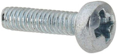 Value Collection - M2x0.40, 8mm Length Under Head Phillips Drive Machine Screw - Pan Head, Grade 4.8 Steel, Zinc-Plated Finish, Without Washer - Apex Tool & Supply