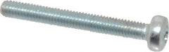 Value Collection - M3x0.50, 25mm Length Under Head Phillips Drive Machine Screw - Pan Head, Grade 4.8 Steel, Zinc-Plated Finish, Without Washer - Apex Tool & Supply