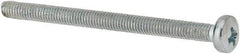 Value Collection - M3x0.50, 40mm Length Under Head Phillips Drive Machine Screw - Pan Head, Grade 4.8 Steel, Zinc-Plated Finish, Without Washer - Apex Tool & Supply