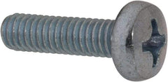 Value Collection - M4x0.70, 14mm Length Under Head Phillips Drive Machine Screw - Pan Head, Grade 4.8 Steel, Zinc-Plated Finish, Without Washer - Apex Tool & Supply