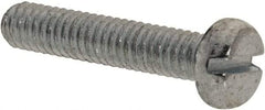 Value Collection - M2.5x0.45, 12mm Length Under Head Slotted Drive Machine Screw - Pan Head, Grade 4.8 Steel, Zinc-Plated Finish, Without Washer - Apex Tool & Supply