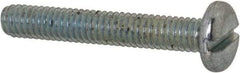 Value Collection - M2.5x0.45, 16mm Length Under Head Slotted Drive Machine Screw - Pan Head, Grade 4.8 Steel, Zinc-Plated Finish, Without Washer - Apex Tool & Supply
