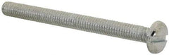 Value Collection - M4x0.70, 45mm Length Under Head Slotted Drive Machine Screw - Pan Head, Grade 4.8 Steel, Zinc-Plated Finish, Without Washer - Apex Tool & Supply