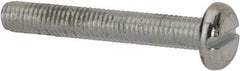 Value Collection - M5x0.80, 35mm Length Under Head Slotted Drive Machine Screw - Pan Head, Grade 4.8 Steel, Zinc-Plated Finish, Without Washer - Apex Tool & Supply