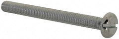 Value Collection - M5x0.80, 50mm Length Under Head Slotted Drive Machine Screw - Pan Head, Grade 4.8 Steel, Zinc-Plated Finish, Without Washer - Apex Tool & Supply