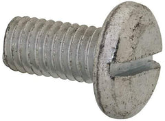 Value Collection - M8x1.25, 16mm Length Under Head Slotted Drive Machine Screw - Pan Head, Grade 4.8 Steel, Zinc-Plated Finish, Without Washer - Apex Tool & Supply
