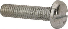 Value Collection - M8x1.25, 35mm Length Under Head Slotted Drive Machine Screw - Pan Head, Grade 4.8 Steel, Zinc-Plated Finish, Without Washer - Apex Tool & Supply