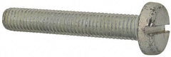 Value Collection - M8x1.25, 50mm Length Under Head Slotted Drive Machine Screw - Pan Head, Grade 4.8 Steel, Zinc-Plated Finish, Without Washer - Apex Tool & Supply