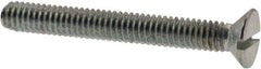 Value Collection - M2.5x0.45, 20mm OAL Slotted Drive Machine Screw - Flat Head, Grade 4.8 Steel, Zinc-Plated Finish, Without Washer - Apex Tool & Supply