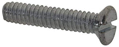 Value Collection - M2x0.40, 10mm OAL Slotted Drive Machine Screw - Flat Head, Grade 4.8 Steel, Zinc-Plated Finish, Without Washer - Apex Tool & Supply