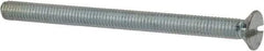 Value Collection - M6x1.00, 80mm OAL Slotted Drive Machine Screw - Flat Head, Grade 4.8 Steel, Zinc-Plated Finish, Without Washer - Apex Tool & Supply