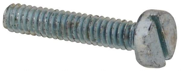 Value Collection - M2x0.40, 10mm Length Under Head Slotted Drive Machine Screw - Cheese Head, Grade 4.8 Steel, Zinc-Plated Finish, Without Washer - Apex Tool & Supply
