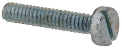 Value Collection - M2x0.40, 10mm Length Under Head Slotted Drive Machine Screw - Cheese Head, Grade 4.8 Steel, Zinc-Plated Finish, Without Washer - Apex Tool & Supply