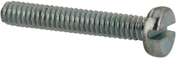 Value Collection - M2x0.40, 12mm Length Under Head Slotted Drive Machine Screw - Cheese Head, Grade 4.8 Steel, Zinc-Plated Finish, Without Washer - Apex Tool & Supply
