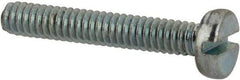 Value Collection - M2x0.40, 12mm Length Under Head Slotted Drive Machine Screw - Cheese Head, Grade 4.8 Steel, Zinc-Plated Finish, Without Washer - Apex Tool & Supply