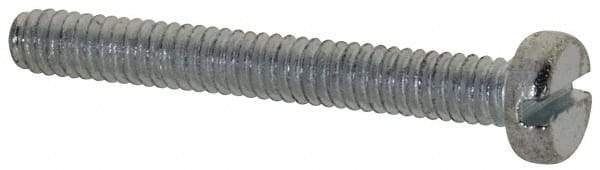 Value Collection - M2x0.40, 16mm Length Under Head Slotted Drive Machine Screw - Cheese Head, Grade 4.8 Steel, Zinc-Plated Finish, Without Washer - Apex Tool & Supply