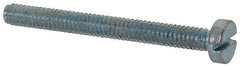 Value Collection - M2x0.50, 20mm Length Under Head Slotted Drive Machine Screw - Cheese Head, Grade 4.8 Steel, Zinc-Plated Finish, Without Washer - Apex Tool & Supply