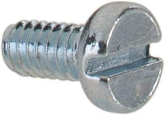 Value Collection - M2x0.40, 4mm Length Under Head Slotted Drive Machine Screw - Cheese Head, Grade 4.8 Steel, Zinc-Plated Finish, Without Washer - Apex Tool & Supply