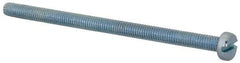 Value Collection - M3x0.50, 50mm Length Under Head Slotted Drive Machine Screw - Cheese Head, Grade 4.8 Steel, Zinc-Plated Finish, Without Washer - Apex Tool & Supply