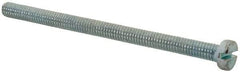 Value Collection - M4x0.70, 60mm Length Under Head Slotted Drive Machine Screw - Cheese Head, Grade 4.8 Steel, Zinc-Plated Finish, Without Washer - Apex Tool & Supply